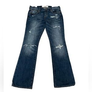 Abercrombie And Fitch Emma Low Rise Bootcut Distressed Jeans NWOT
